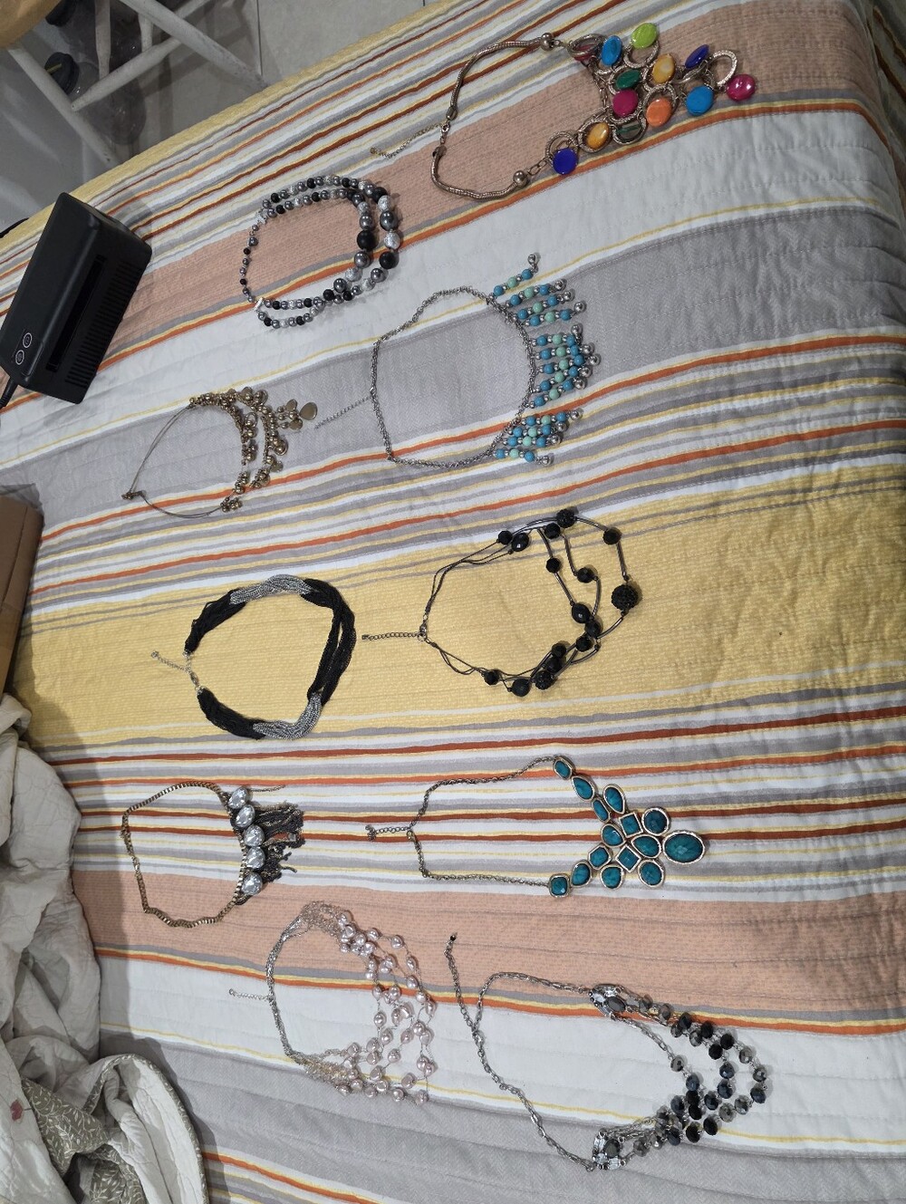 Mixed Statement Necklace Lot - Colorful & Turquoise Pieces